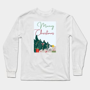 Meowy Christmas Long Sleeve T-Shirt